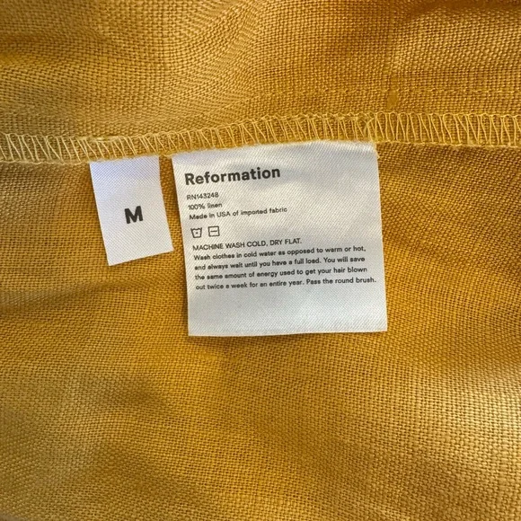 Reformation Molto linen midi wrap skirt size medium - Picture 6 of 6